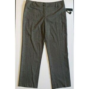 NWT AGB Gray Tweed Stretch Career Wear Effortless Timeless Women's Size 12 36X30